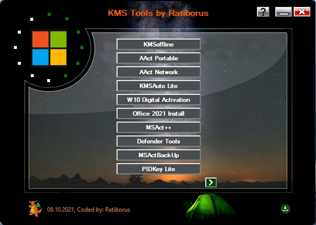 Набор активаторов - KMS Tools Portable by Ratiborus 08.10.2021 — изображение 3