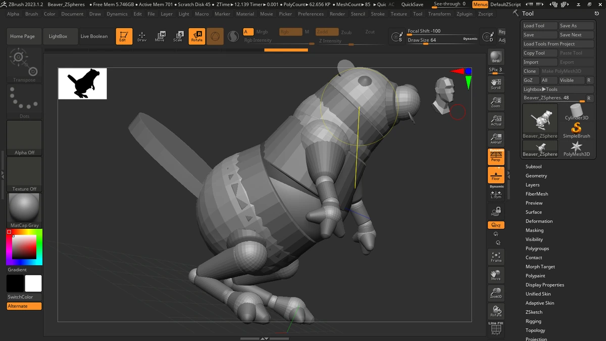 3D моделирование Maxon ZBrush 2023.1.2 — изображение 3
