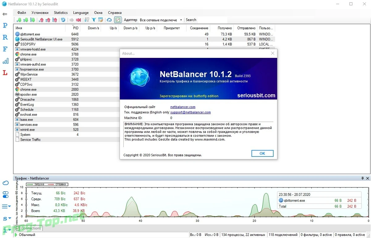 NetBalancer ограничение сетевого трафика 10.1.2 Build 2393 — изображение 3