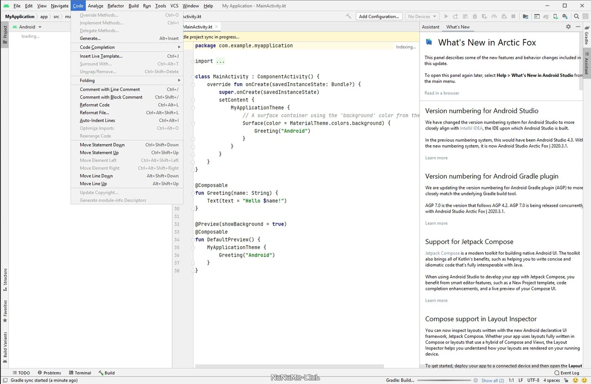 Android Studio Arctic Fox 2020.3.1 Build #AI-203.7717.56.2031.7583922 — изображение 3