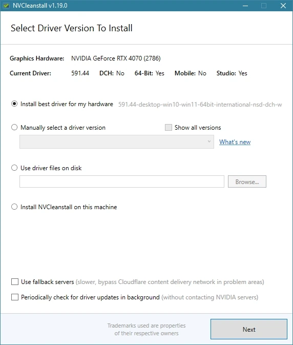 NVCleanstall 1.19.0 Portable — изображение 3