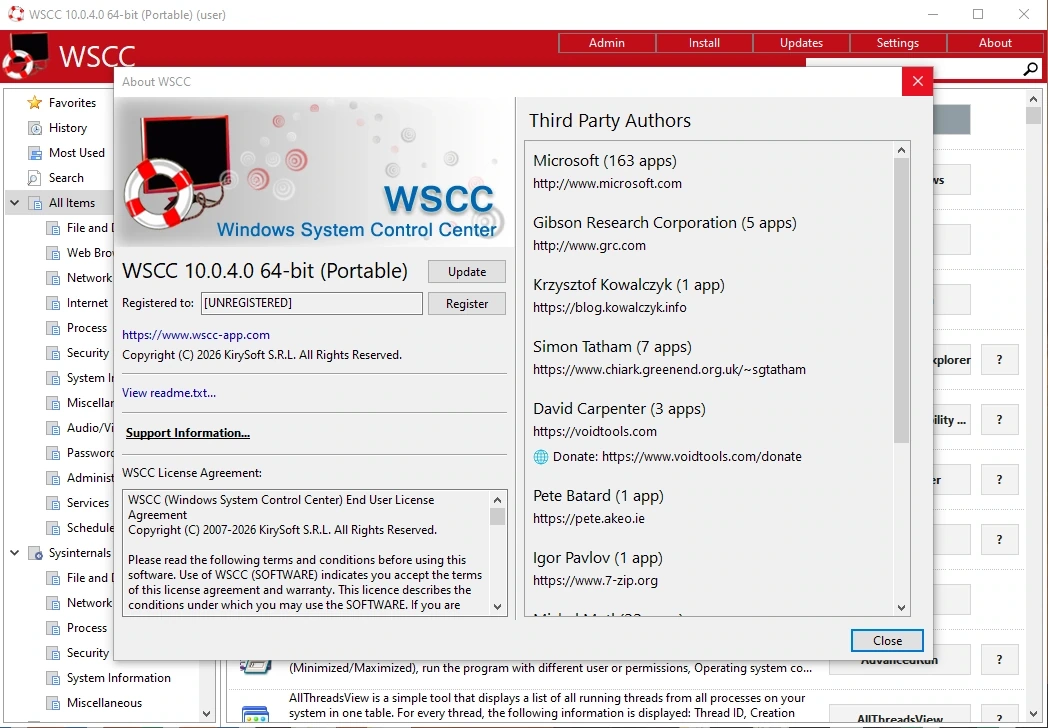 Обновление приложений WSCC (Windows System Control Center) 10.0.4.0 + Portable — изображение 3