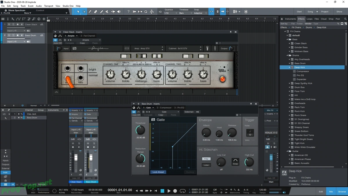 Обработка звука - PreSonus Studio One 5 Professional 5.0.1.59897 — изображение 3