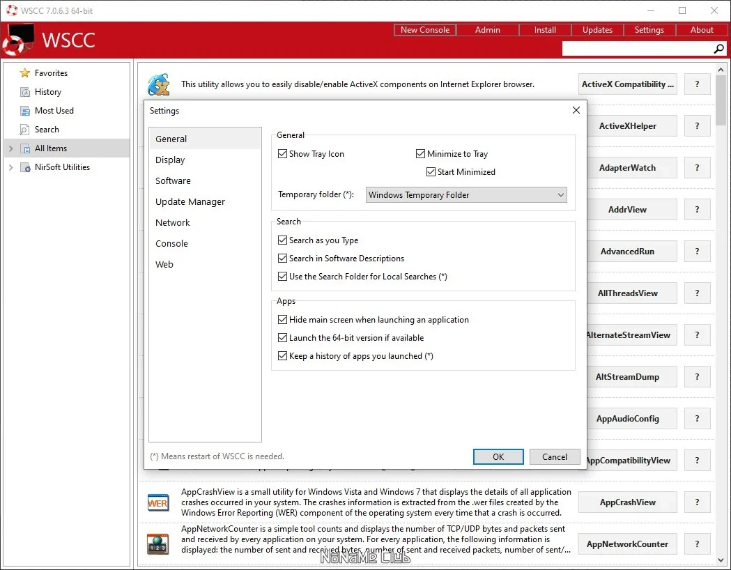 Обслуживание Windows WSCC (Windows System Control Center) 7.0.6.3 + Portable — изображение 3