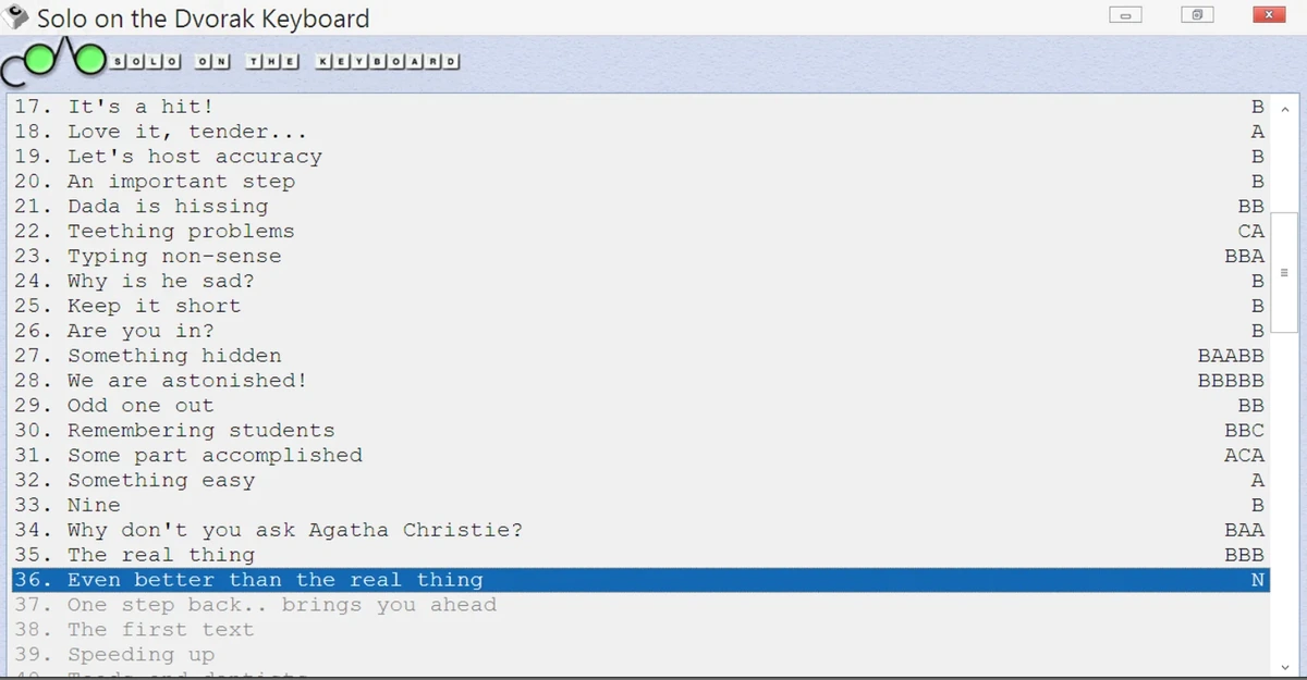 Обучение печати на клавиатуре Solo on Dvorak Keyboard 8.2.1.6 — изображение 3