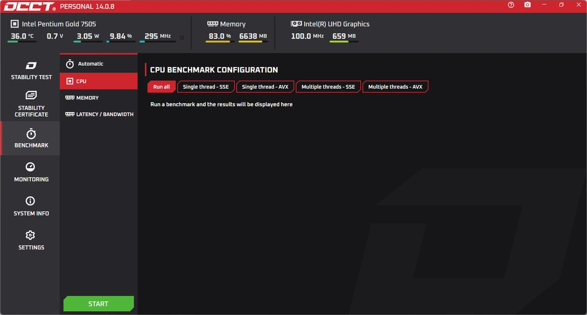 OCCT мониторинг компонентов ПК 14.0.8 Portable — изображение 3