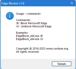 Отключение браузера Эдж Edge Blocker Portable 1.8 — изображение 3