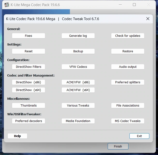 Пакет кодеков K-Lite Codec Pack 19.6.6 Mega/Full/Standard/Basic — изображение 3