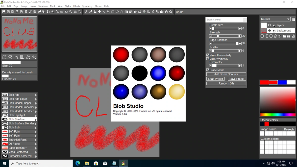 Pixarra TwistedBrush Blob Studio 5.04 — изображение 3