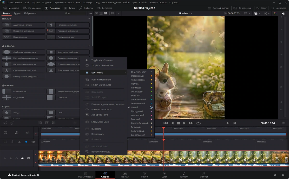 ПО для видеомонтажа Blackmagic Design DaVinci Resolve Studio 20.2.3 Build 6 — изображение 3