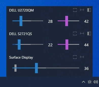 Изменение яркости мониторов Monitorian 4.5.0.0