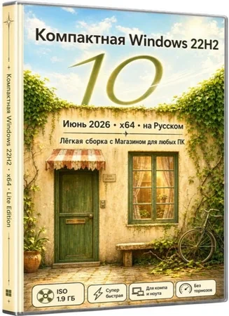 Компактная Windows 10 22H2 Build 19045.7417 с Магазином by Rsload