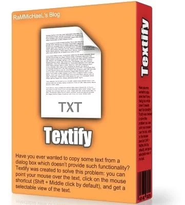 Копирование любого текста в буфер обмена — Textify 1.8.10 + Portable