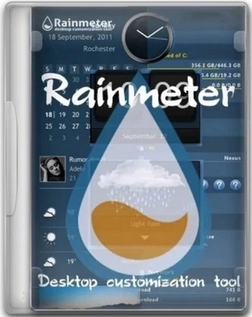 Мониторинг используемых ресурсов компьютера Rainmeter 4.5.23.3836 + Portable