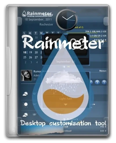 Мониторинг ресурсов компьютера — Rainmeter 4.5.19 Build 3753 + Portable
