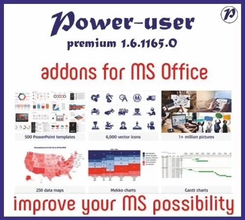 Надстройка для Office Power-user (for MS Office) Premium 1.6.1165.0