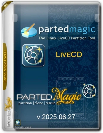 Работа с жестким диском Parted Magic 2025.06.27