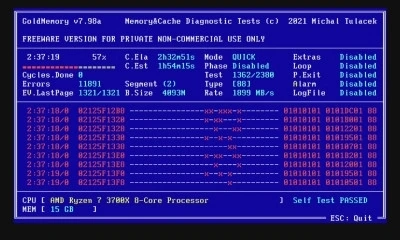 Тест оперативной памяти GoldMemory PRO 7.98